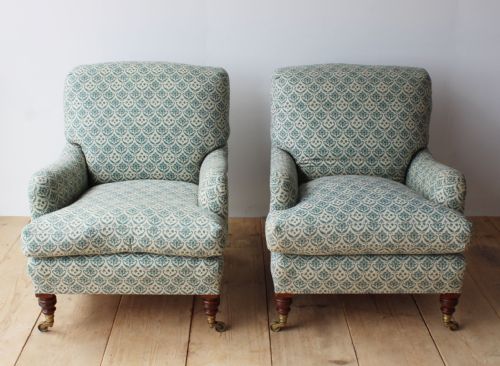 PAIR OF HOWARD AND SONS ARMCHAIRS - ADDITIONAL PHOTO 1