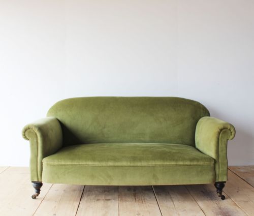 19th century howard style sofa - CATEGORY: ANTIQUE SOFAS - DATED 19TH CENTURY