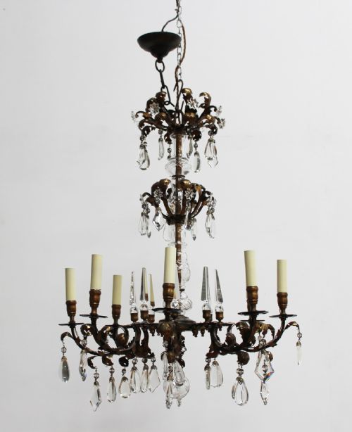 19th century chandelier - CATEGORY: ANTIQUE LIGHTING - DATED 19TH CENTURY