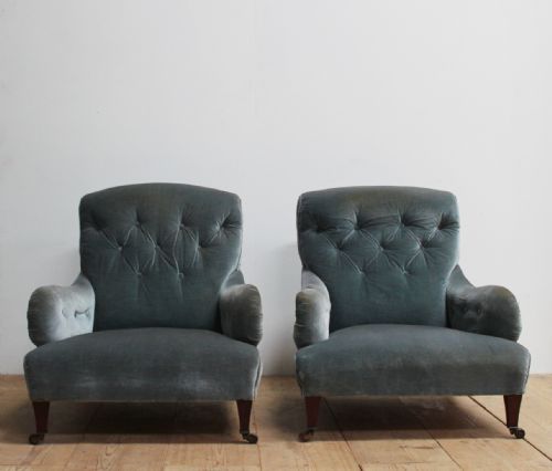 PAIR OF 19TH CENTURY ARMCHAIRS - ADDITIONAL PHOTO 1