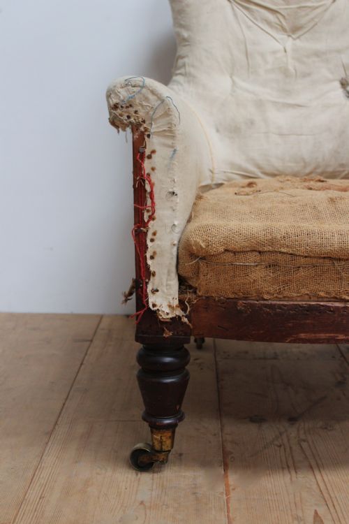 19TH CENTURY LIBRARY ARMCHAIR - ADDITIONAL PHOTO 4