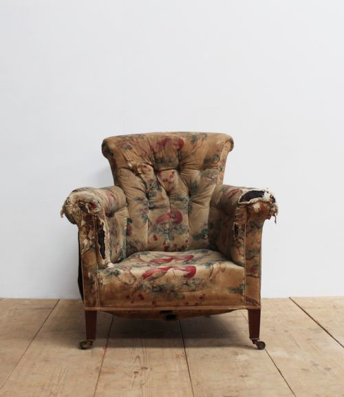 19th century howard style armchair - CATEGORY: ANTIQUE CHAIRS - DATED 19TH CENTURY