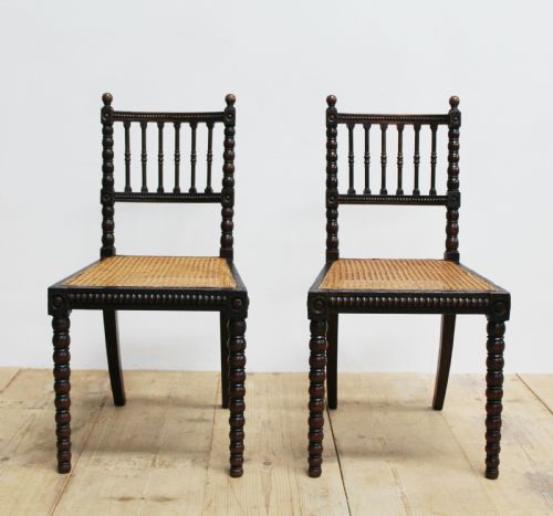 pair of 19th century bobbin side chairs - CATEGORY: ANTIQUE CHAIRS - DATED 19TH CENTURY