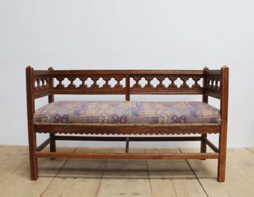 19th century hall bench - CATEGORY: ANTIQUE FURNITURE - DATED 19TH CENTURY