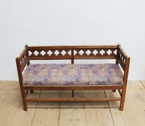 19TH CENTURY HALL BENCH - ADDITIONAL PHOTO 1