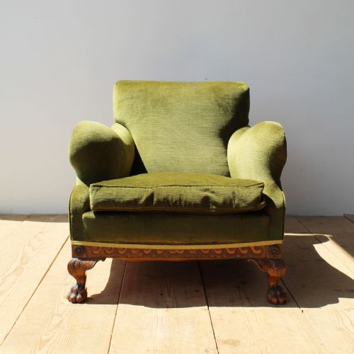 early 20th century howard style armchair - CATEGORY: ANTIQUE CHAIRS - DATED 19TH CENTURY