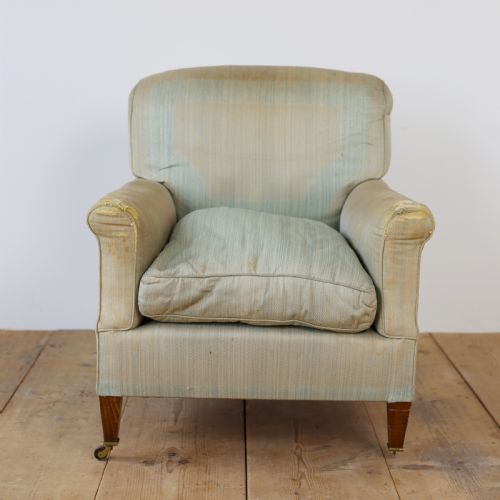 PAIR OF HOWARD AND SONS ARMCHAIRS - ADDITIONAL PHOTO 4