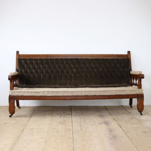 19th century reformed gothic sofa - CATEGORY: ANTIQUE SOFAS - DATED 19TH CENTURY