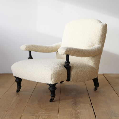 19TH CENTURY OPEN ARMCHAIR - ADDITIONAL PHOTO 2