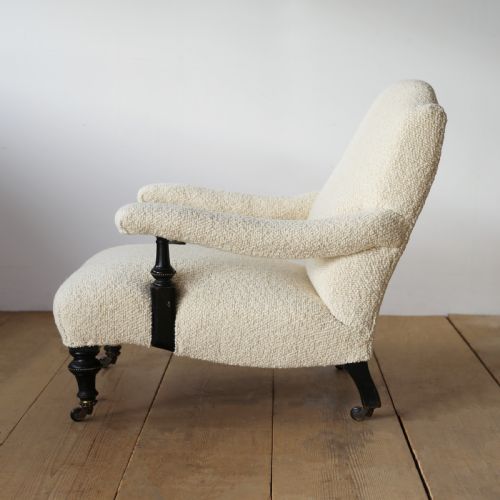 19TH CENTURY OPEN ARMCHAIR - ADDITIONAL PHOTO 3
