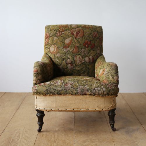 19th century howard style armchair - CATEGORY: ANTIQUE CHAIRS - DATED 19TH CENTURY