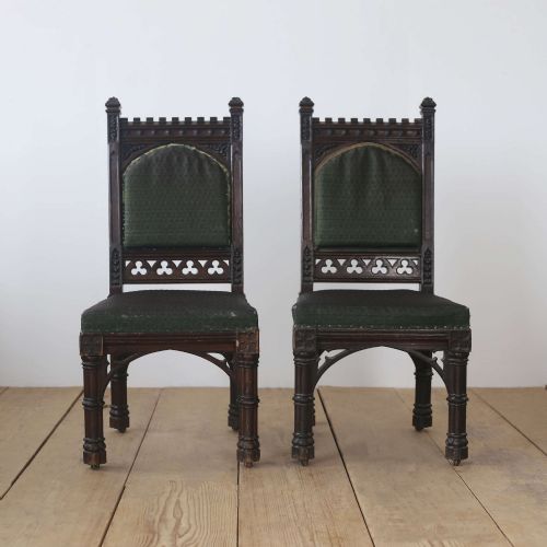 Pair of 19th Century Gothic Side Chairs