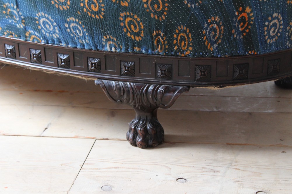19th Century Carved Wood Ottoman View III