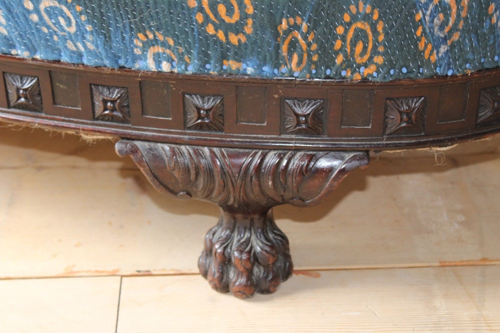 19th Century Carved Wood Ottoman View IV