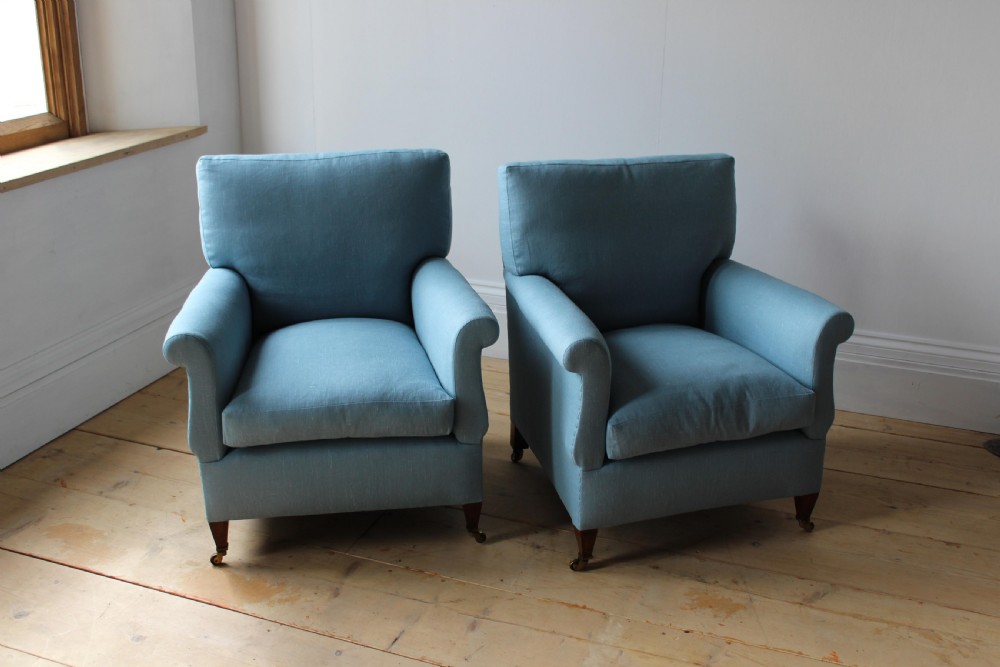 Pair of Howard Style Armchairs