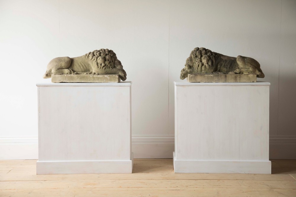 Pair of Canova Lions