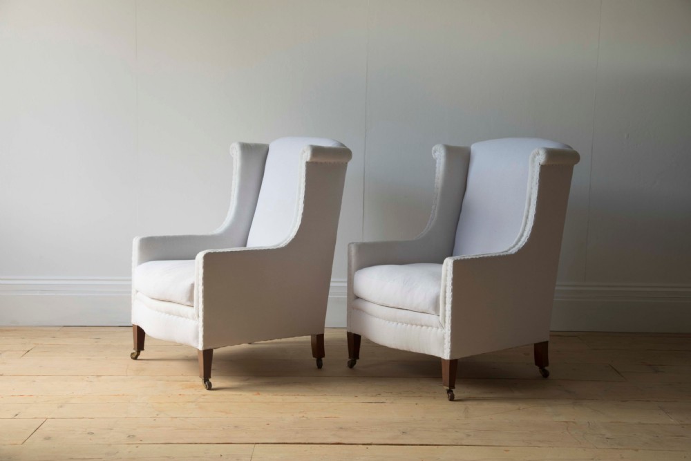 Pair of Edwardian Armchairs View II