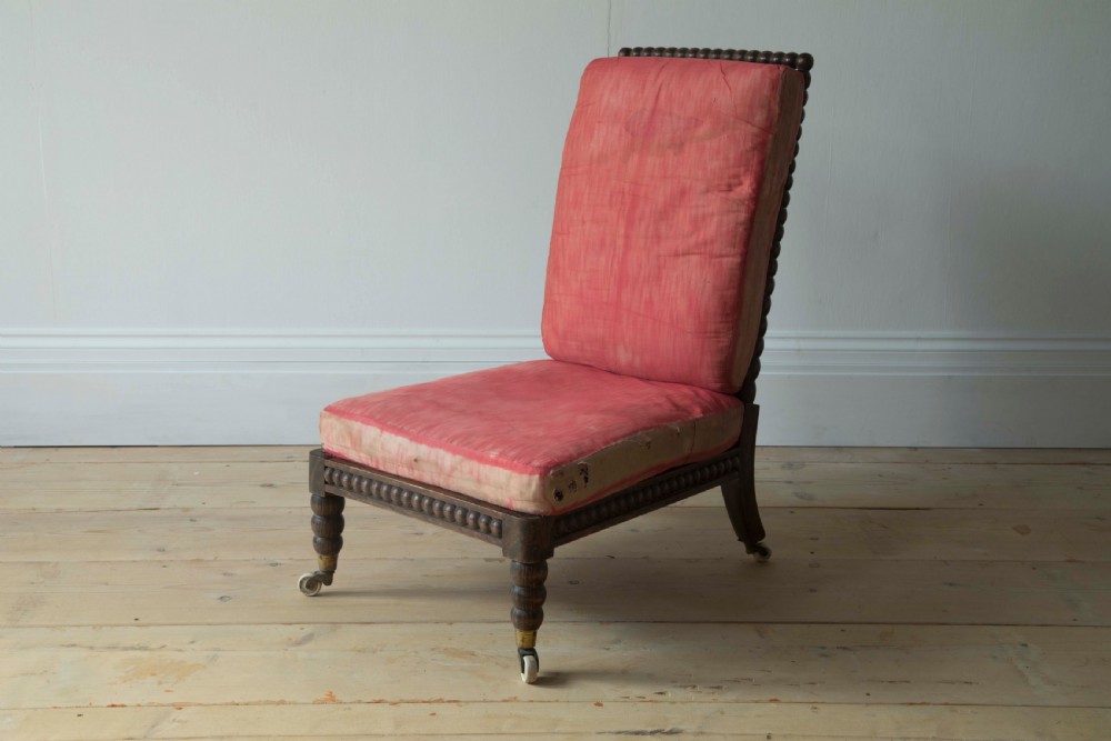 19th Century Bobbin Slipper Chair View II