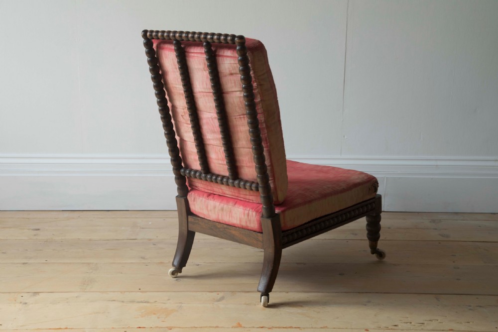 19th Century Bobbin Slipper Chair View III