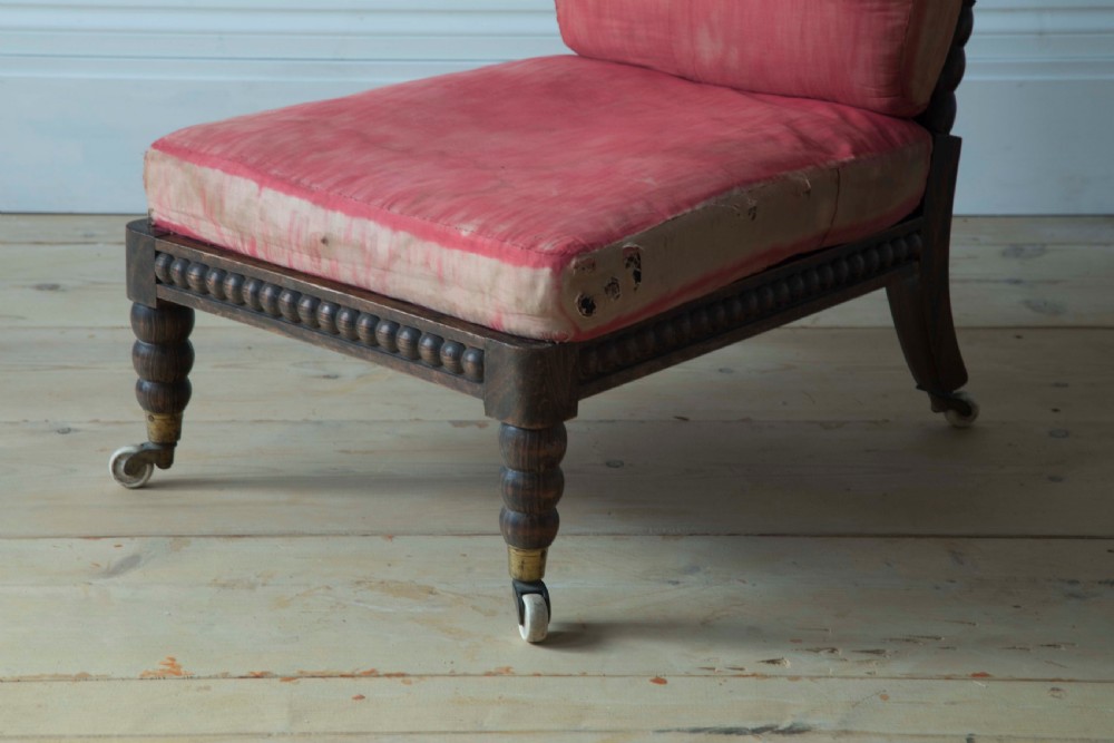 19th Century Bobbin Slipper Chair View IV