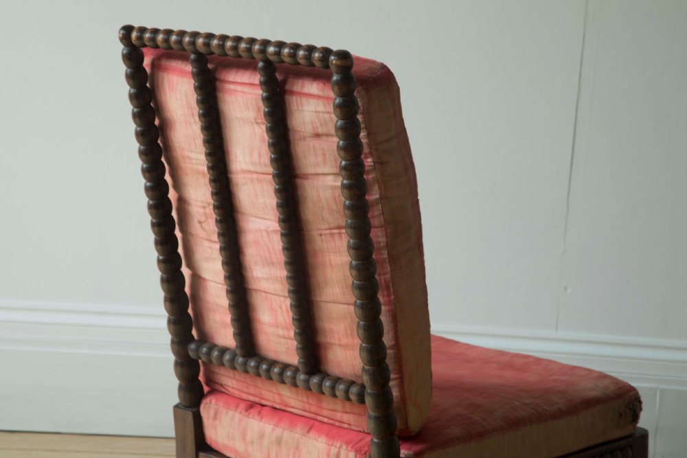 19th Century Bobbin Slipper Chair View V