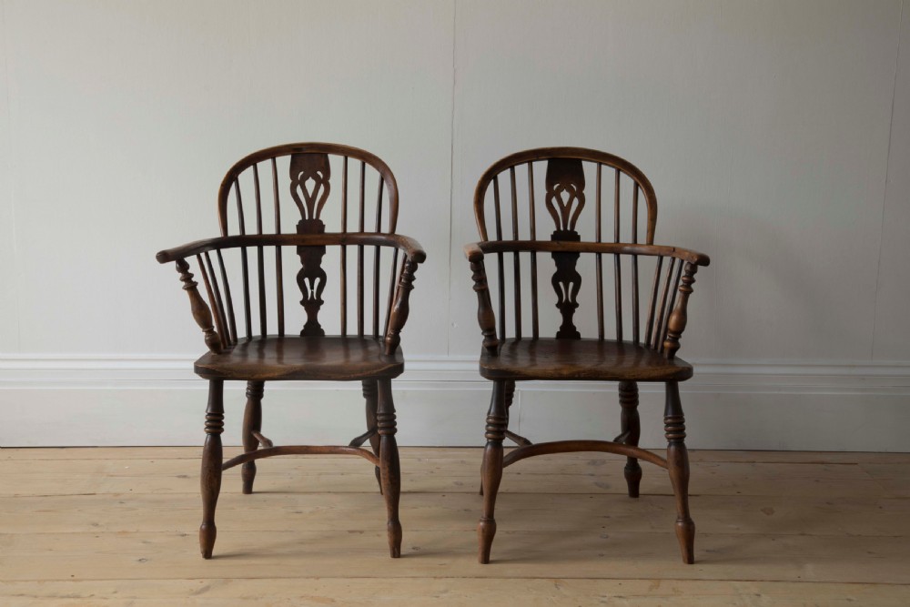 Pair of Windsor Style Armchairs
