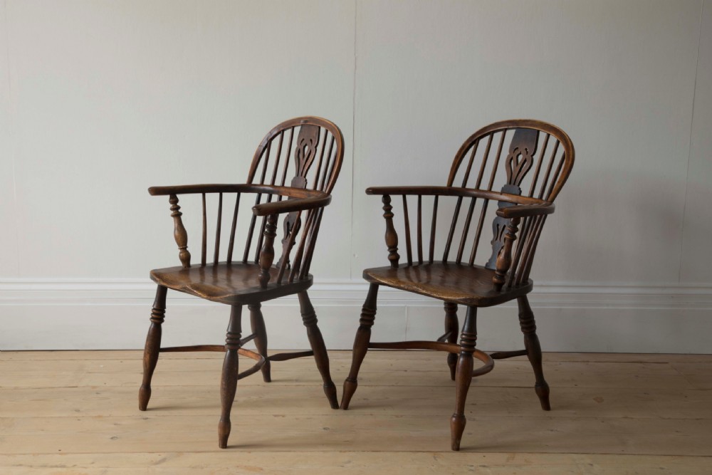 Pair of Windsor Style Armchairs View II