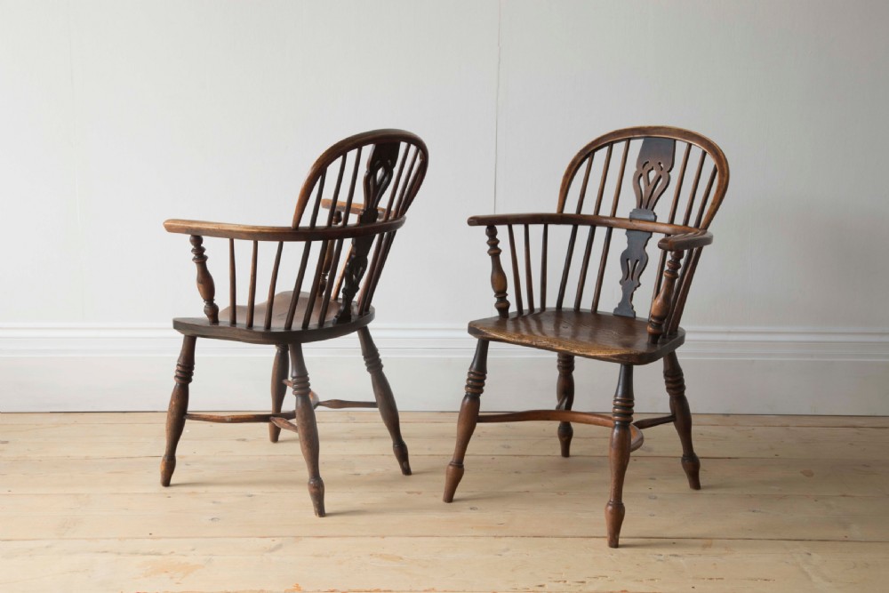 Pair of Windsor Style Armchairs View III