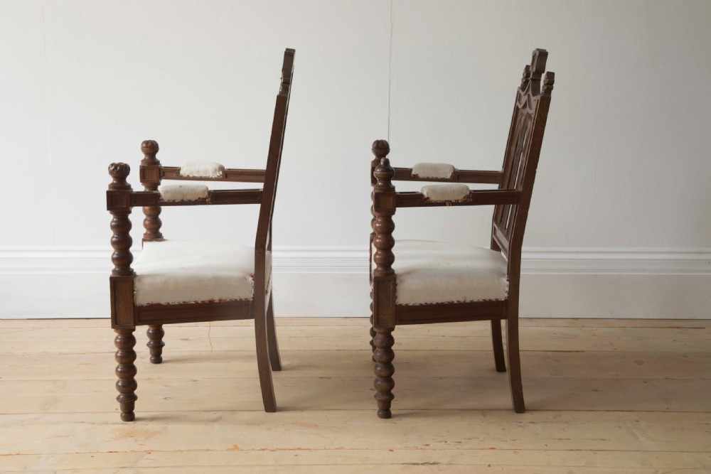 Pair of Gothic Style Armchairs View III