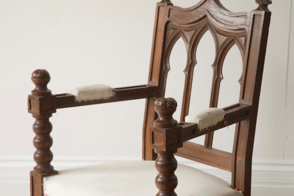 Pair of Gothic Style Armchairs View VI