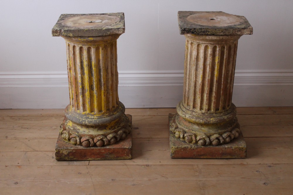 Pair of Doulton of Lambeth Plinths View II
