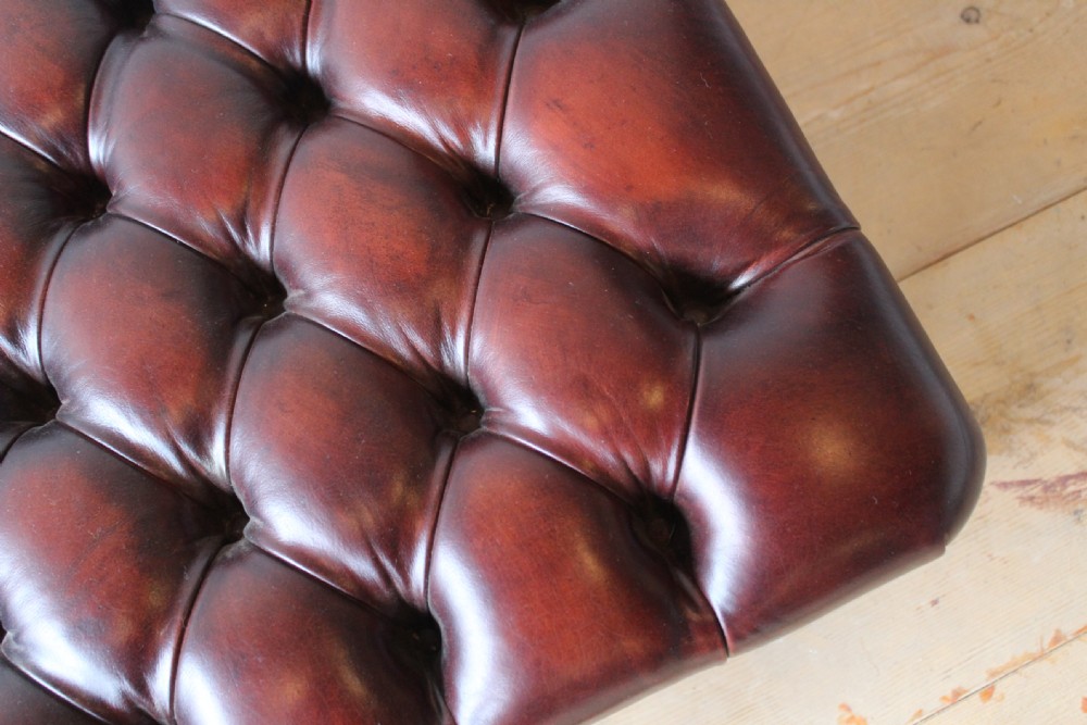 19th Century Leather Ottoman View V
