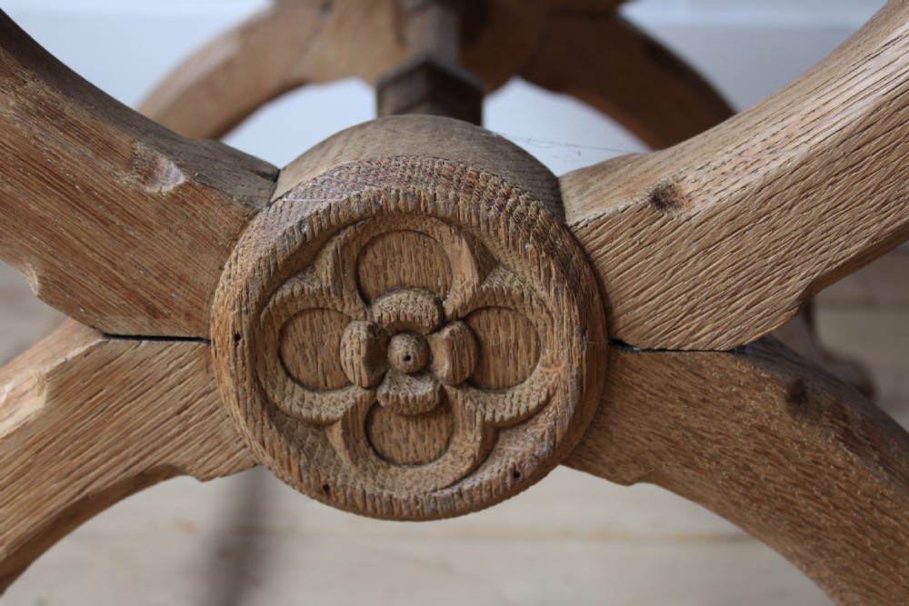 Pair of Gothic Pugin Style Stools View VI