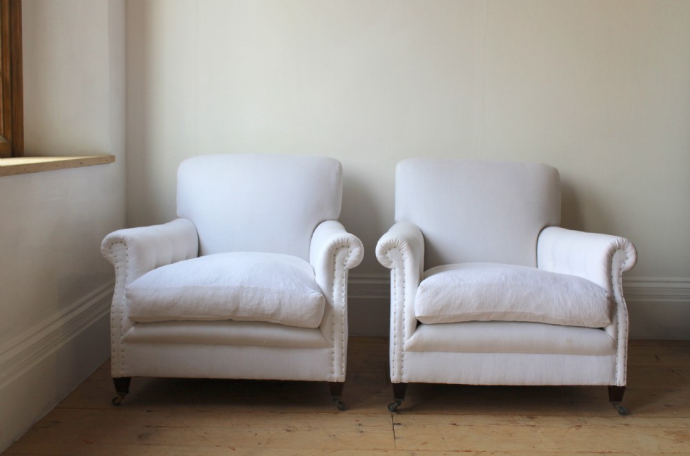 Pair of Howard Style Armchairs