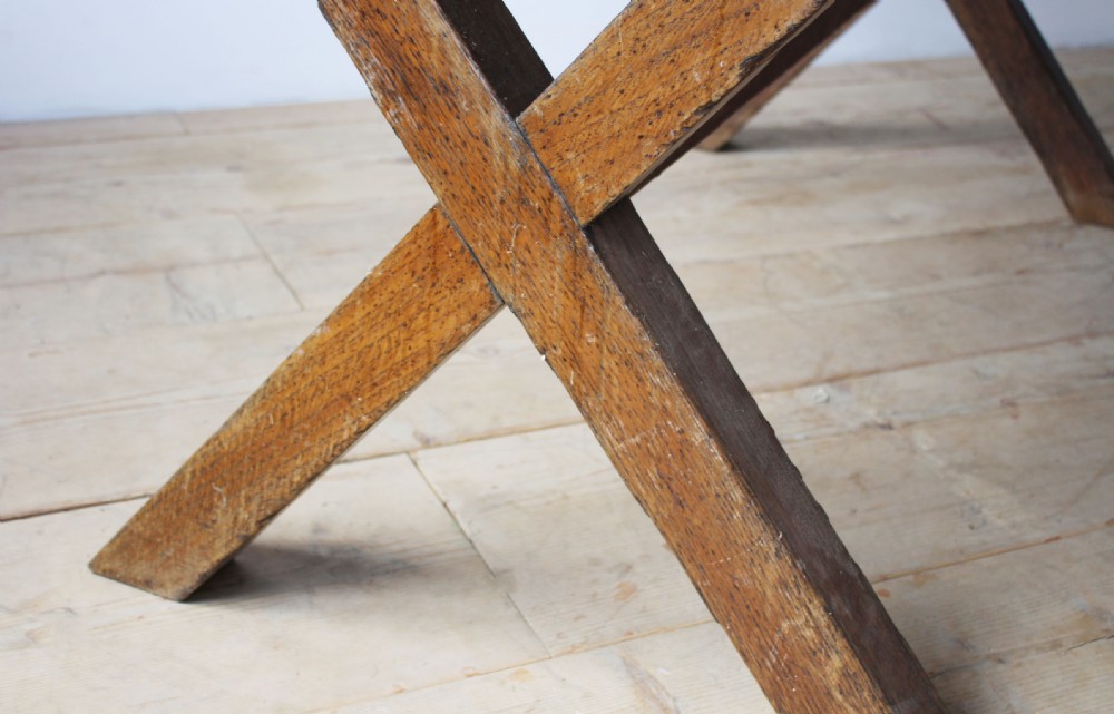An English Oak X-Frame Table View V
