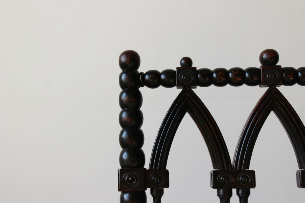 Pair of  Gothic Bobbin Chairs View V
