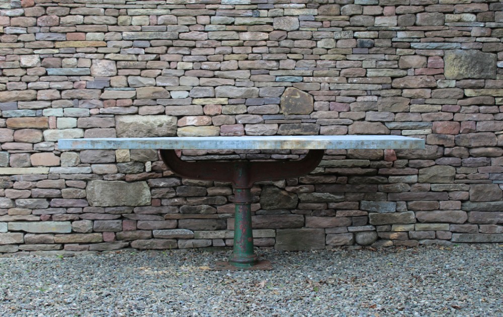 19th Century Zinc Top Table