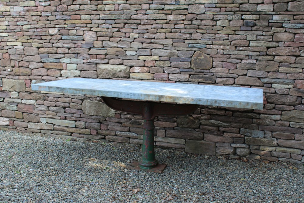 19th Century Zinc Top Table View III