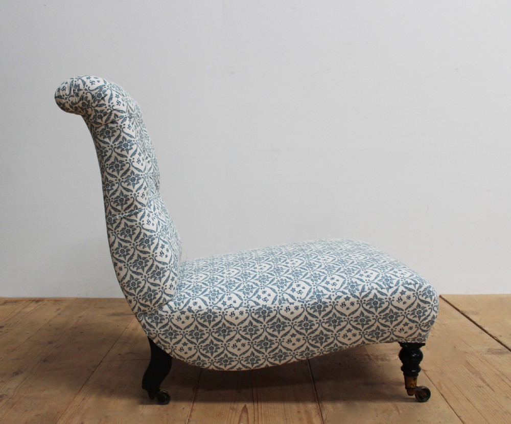 Matched Pair of Howard and Sons Slipper Chairs View V