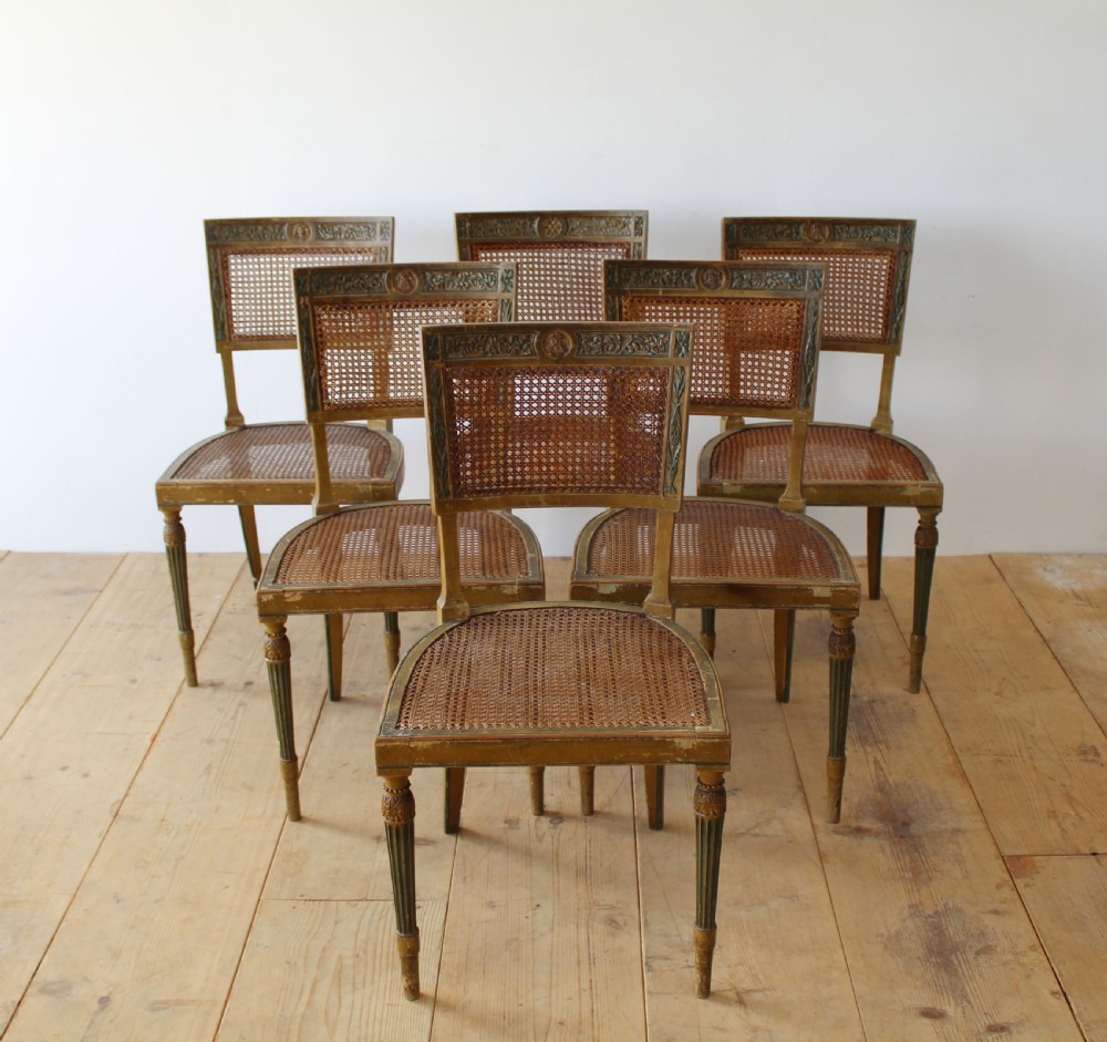 Seat of Six Cane Chairs