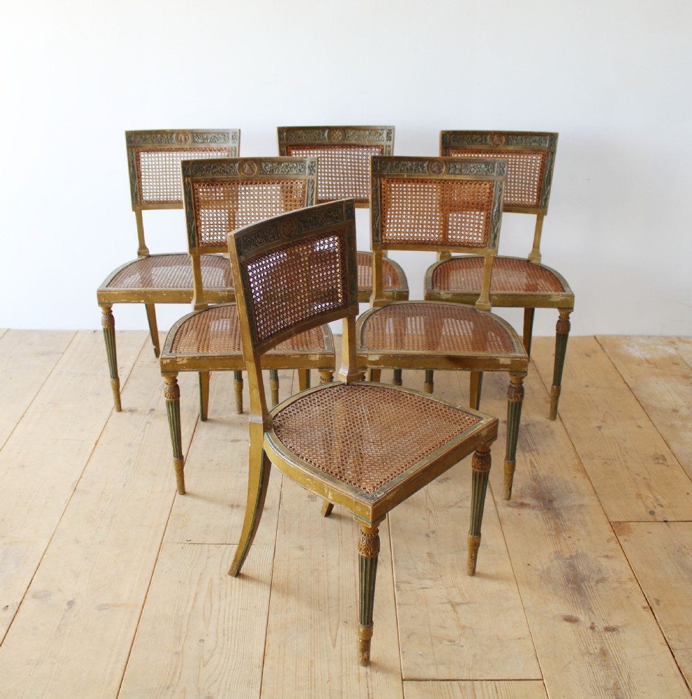 Seat of Six Cane Chairs View II