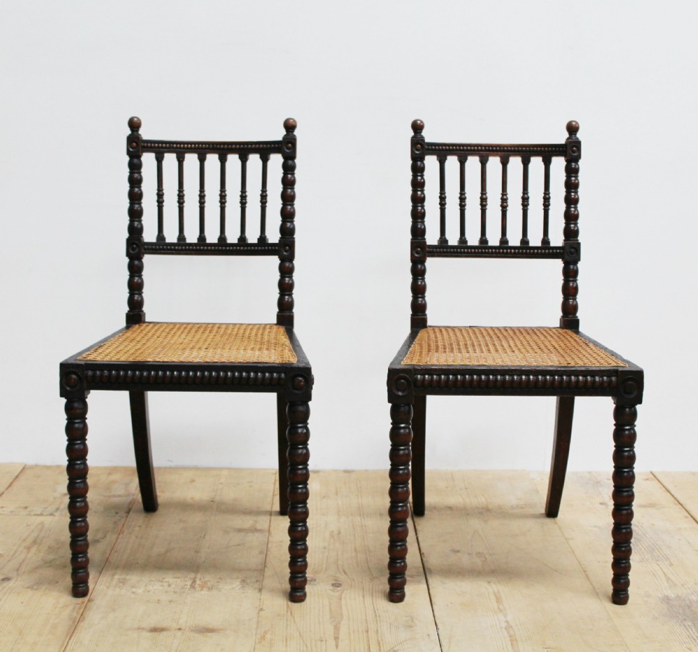 Pair of 19th century Bobbin Side Chairs