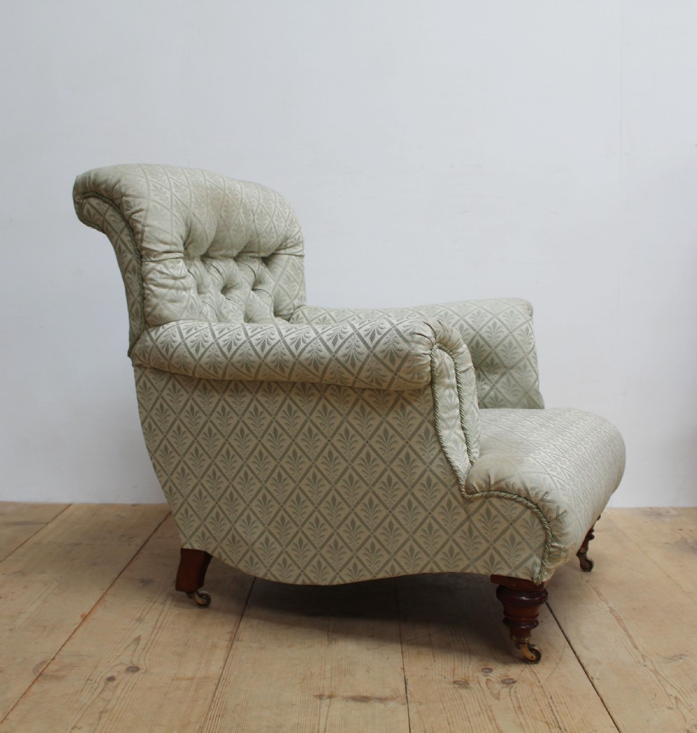 Button Back Howard Style Armchair View V