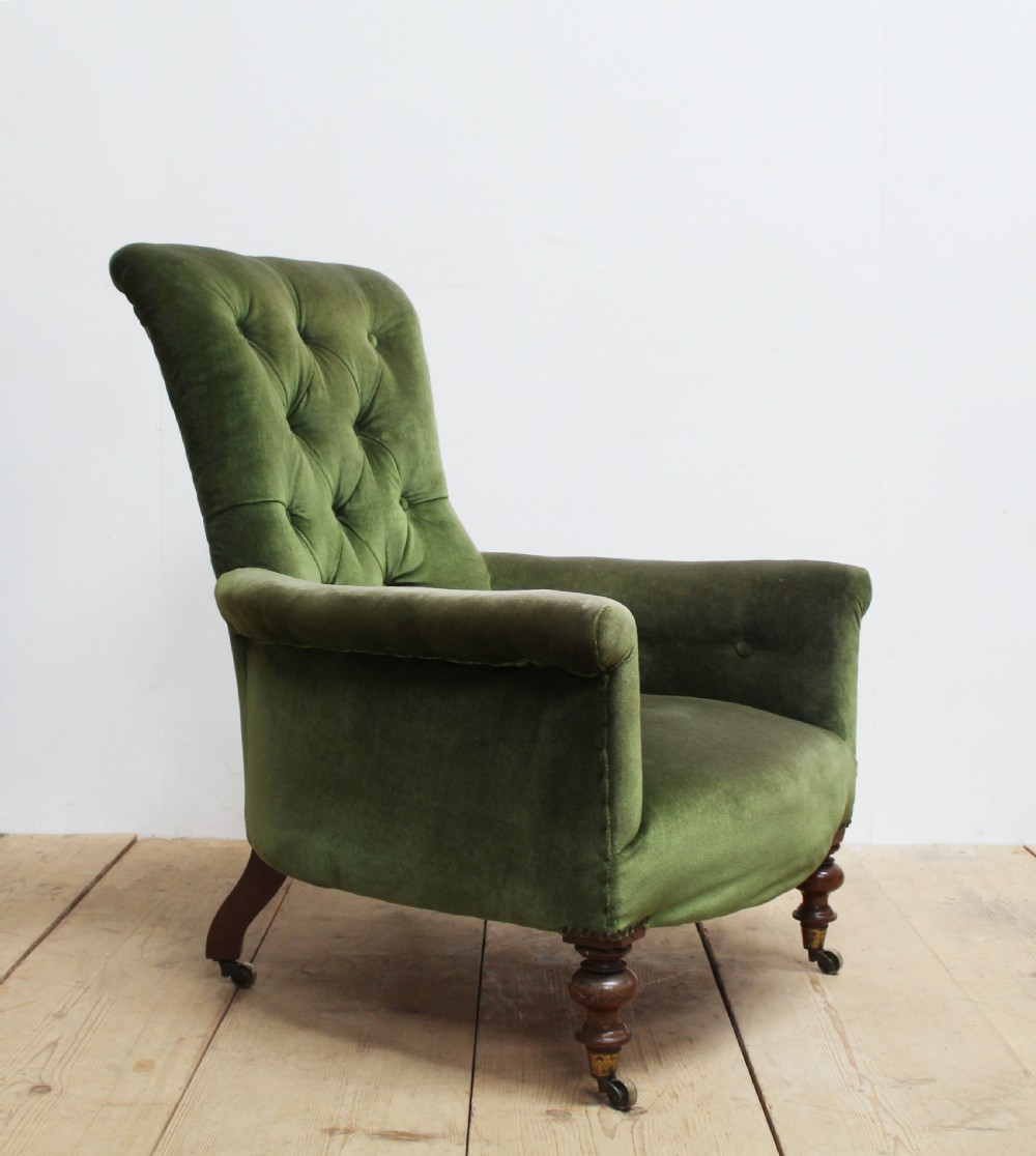 19th Century Button Back Armchair