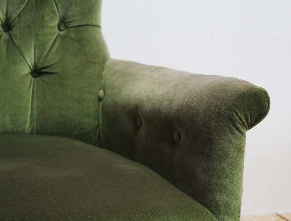19th Century Button Back Armchair View II