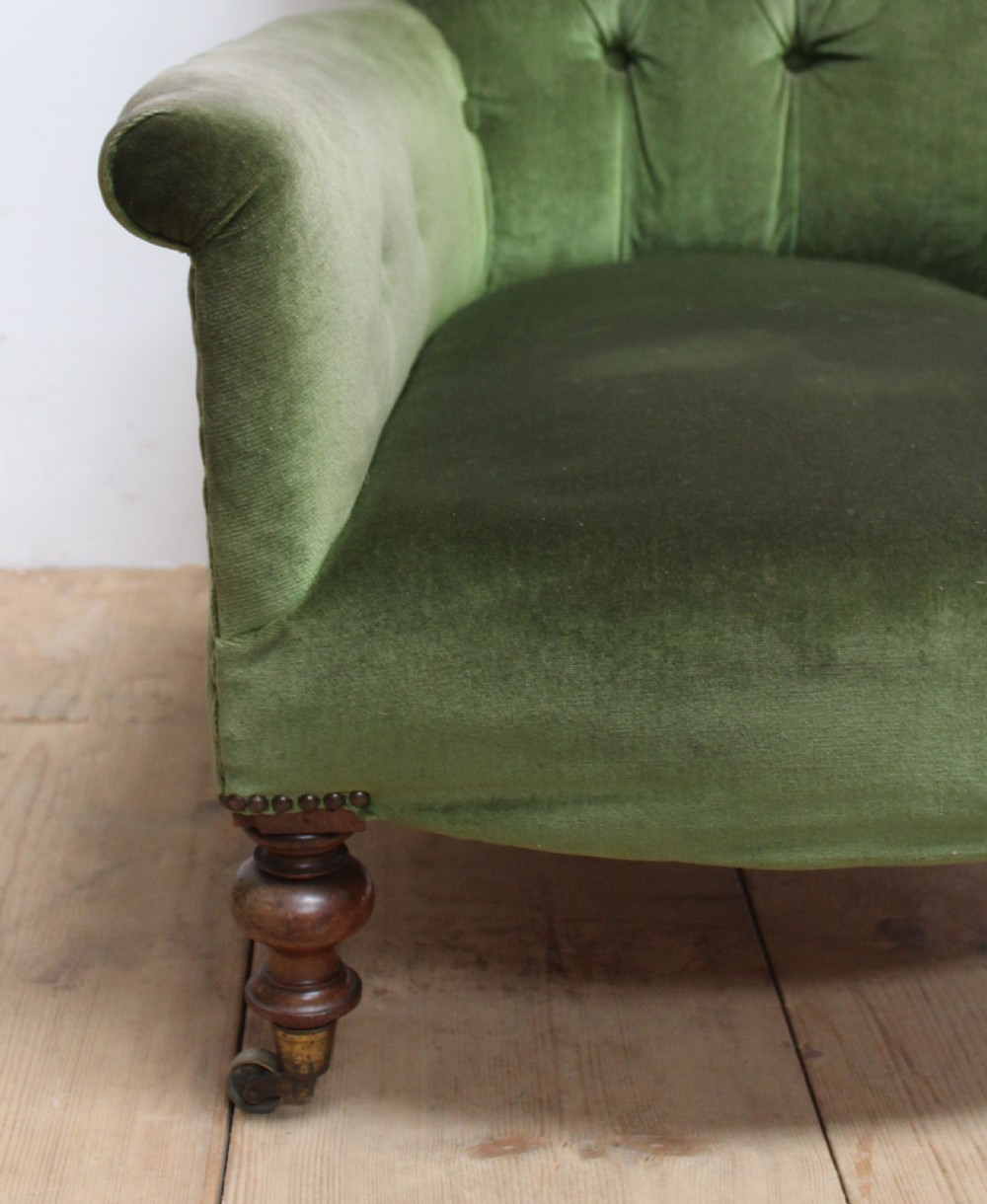 19th Century Button Back Armchair View V