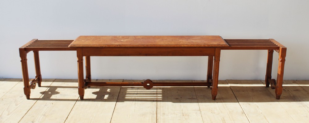 19th Century Bench with Two Luggage Racks