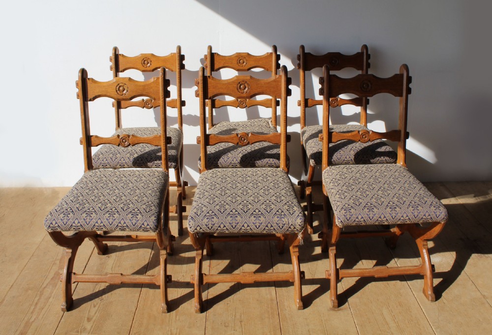 Set of Six Pugin Style Chairs