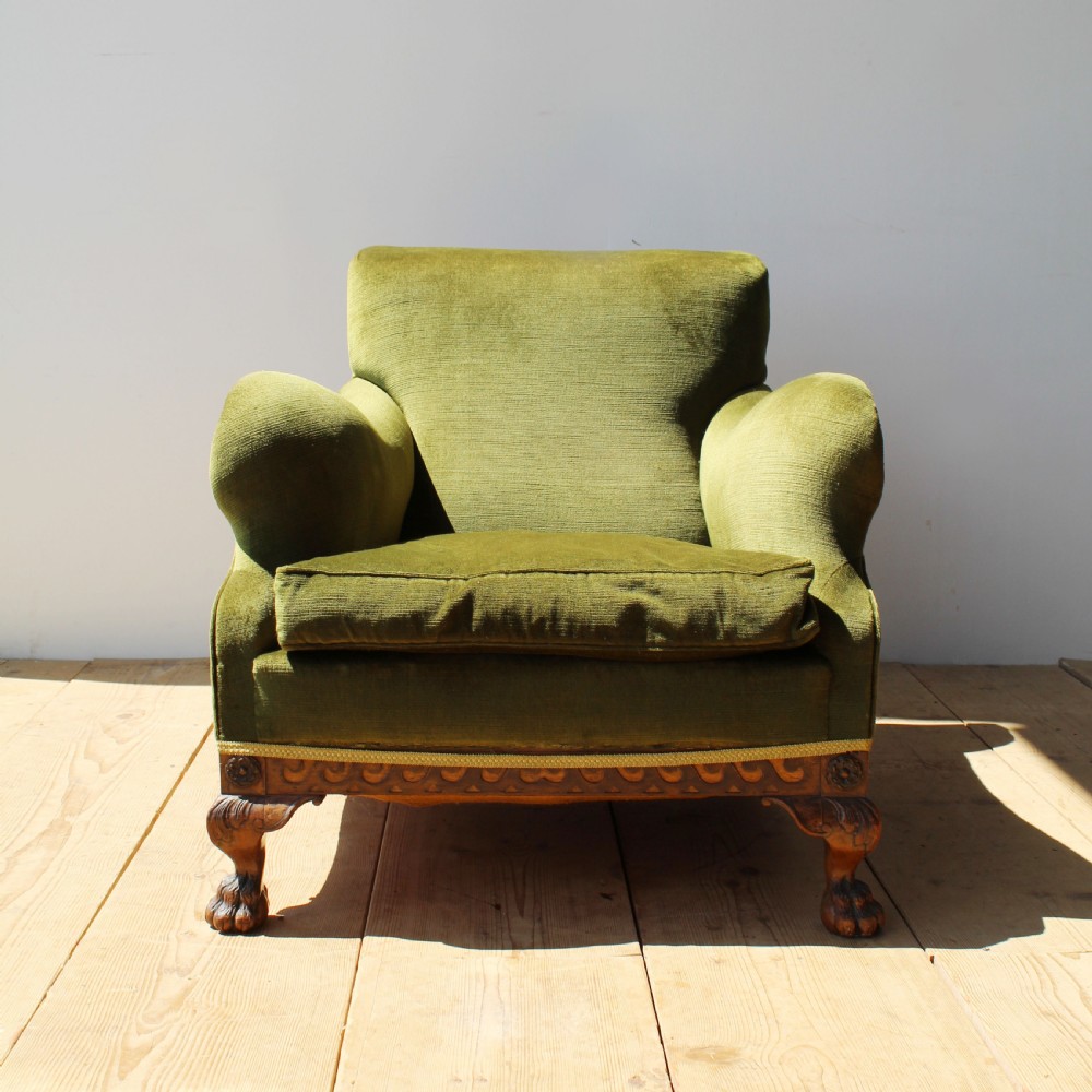Early 20th Century Howard Style Armchair 
