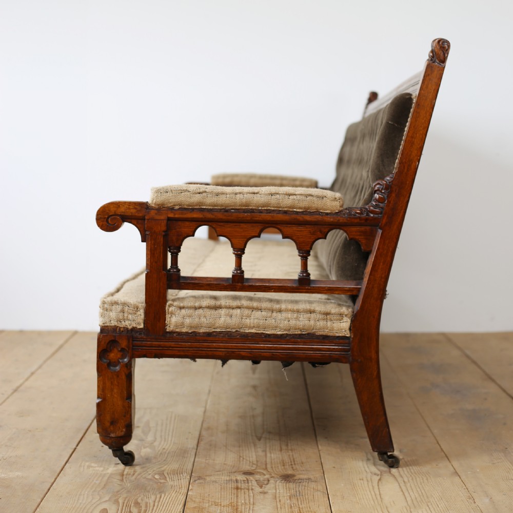 19th Century Reformed Gothic Sofa View IV